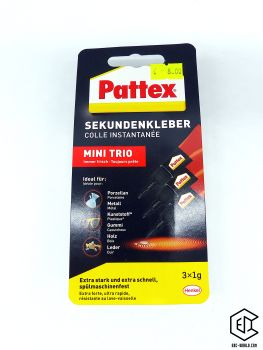 Pattex®: Sekundenkleber MINI TRIO, 3 Tuben à 1 g